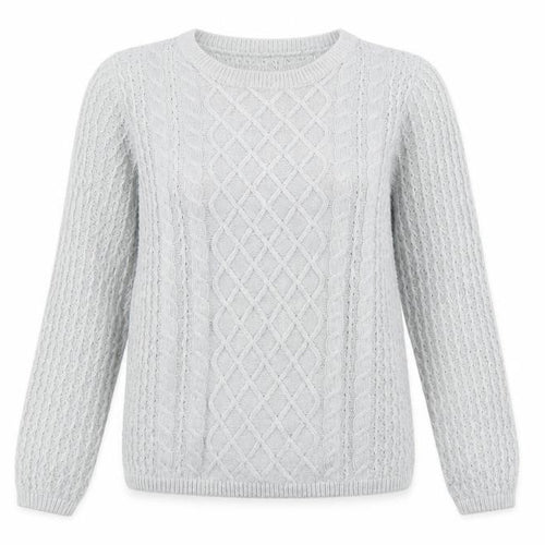 Isle Essentials Womens Grey  Knit Pullover Jumper Size S