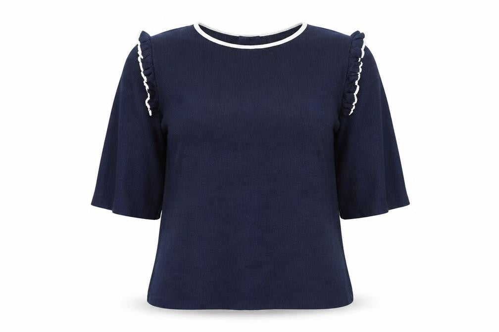 Per Una Womens Blue  Knit Pullover Jumper Size 16