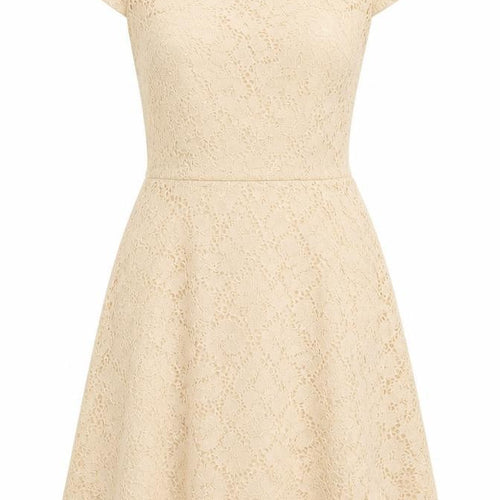 New Look Womens Beige  Lace A-Line  Size 8