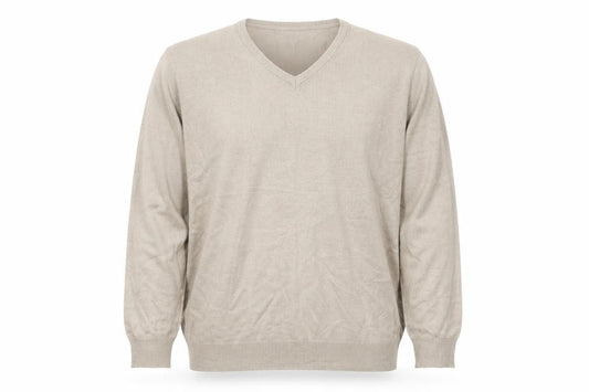 Front view of Avenue men’s beige jumper, size XL