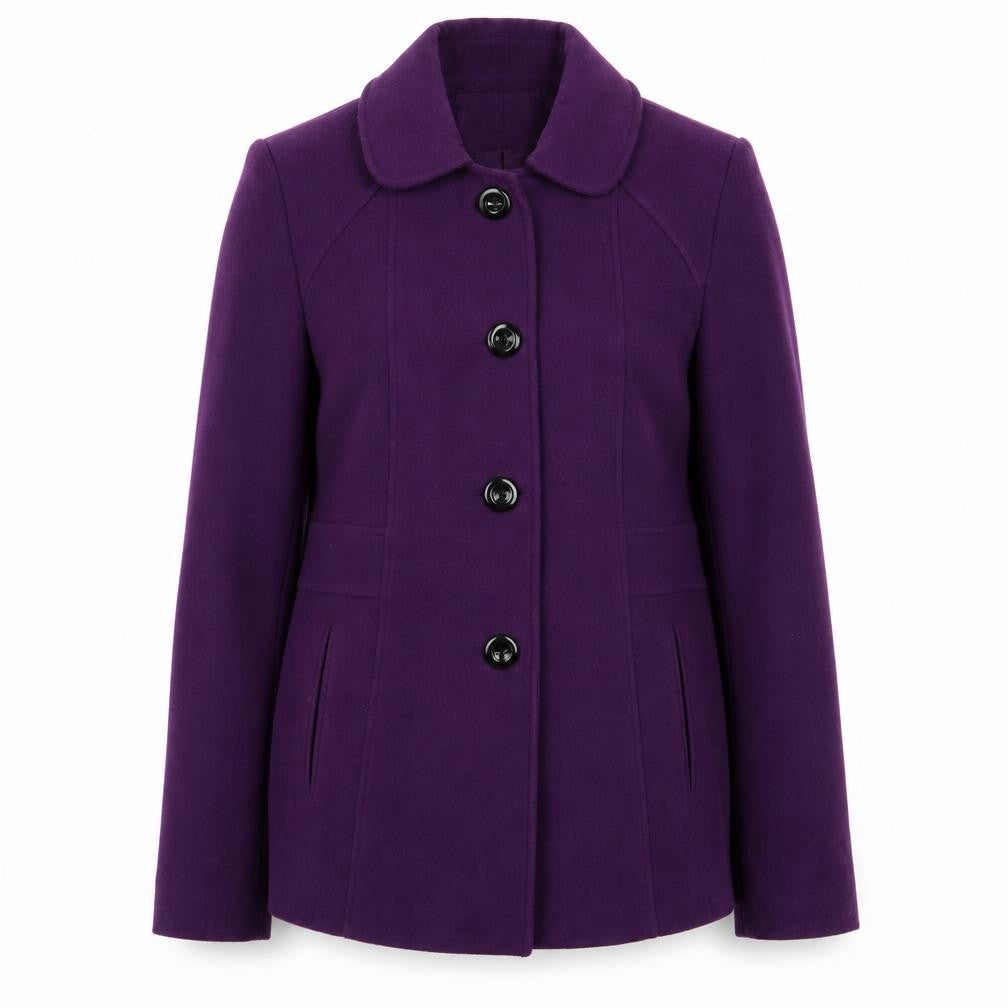 Autonomy Womens Purple   Pea Coat Coat Size 12