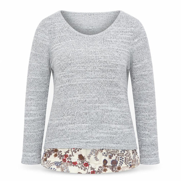 George Womens Grey Floral  Pullover Jumper Size 8