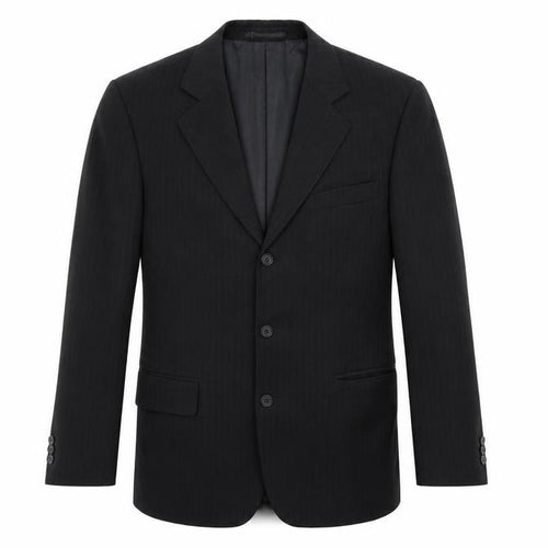 Hans Kelven Mens Black Striped  Jacket Blazer Size 36