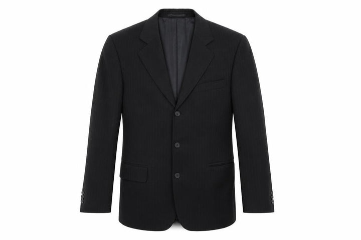 Hans Kelven Mens Black Striped Jacket Blazer Size 36