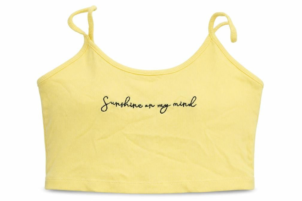 Topshop Womens Yellow   Basic Tank Size 8