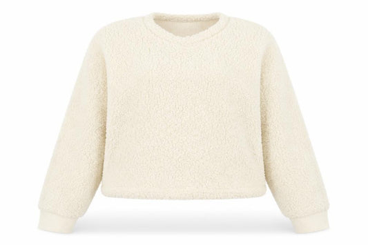 Front view of Boohoo women’s ivory jumper, size UK 14