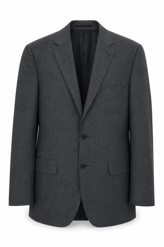 Front view of Preworn men’s grey jacket suit jacket, size 40