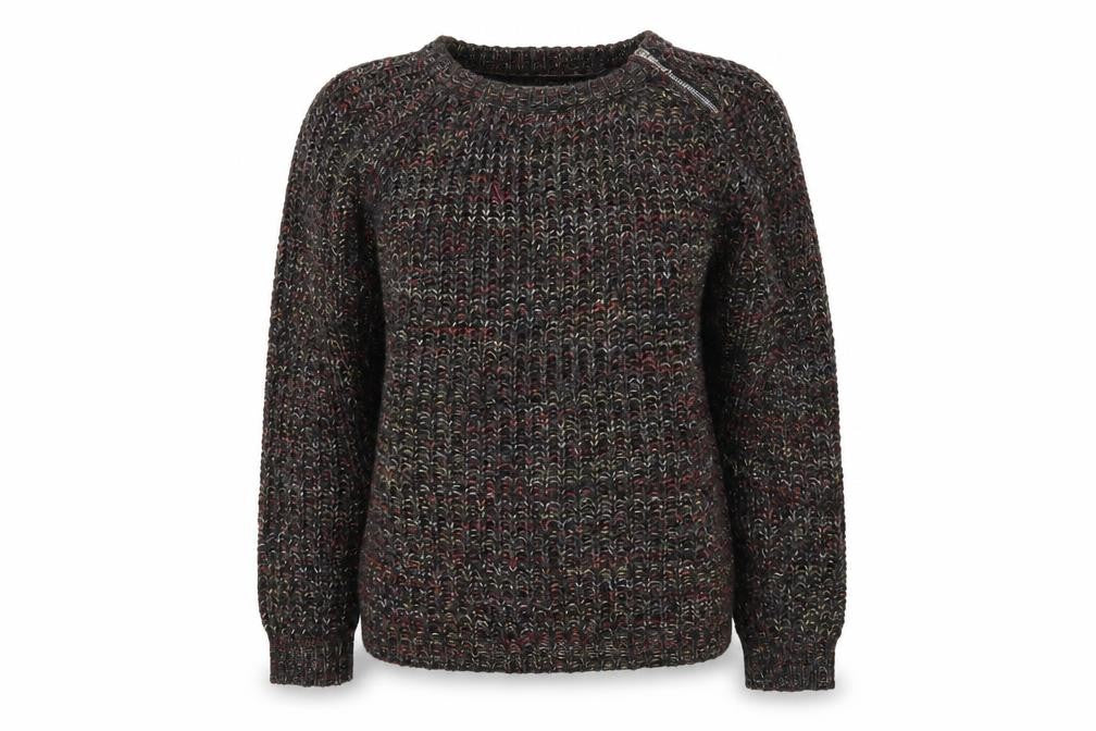 Front view of Papaya women’s black jumper, size M