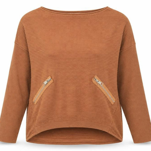 LAETITA Womens Brown   Basic T-Shirt Size M