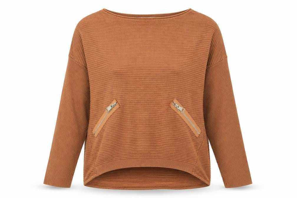 LAETITA Womens Brown   Basic T-Shirt Size M