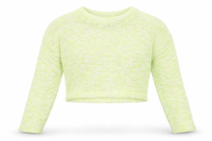 New Look Girls White Knit Cropped T-Shirt Size 10-11 Years