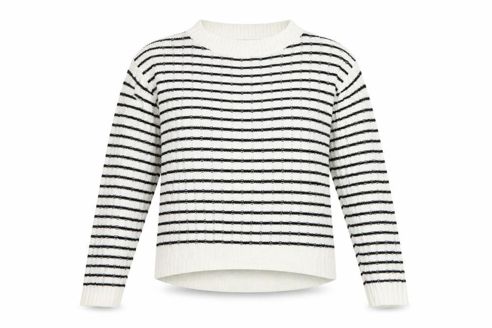 Boohoo Womens White Check  Pullover Jumper Size 10