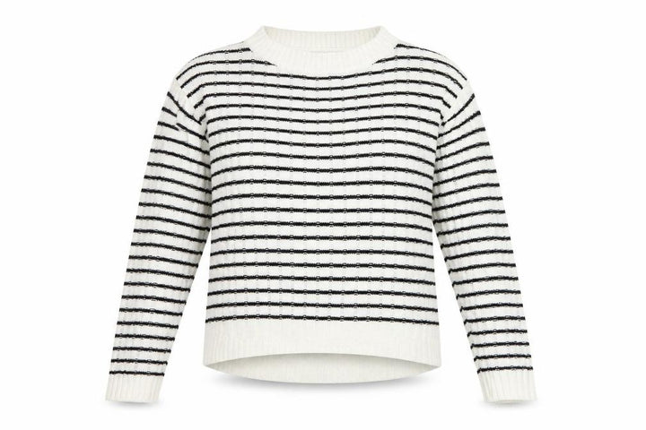 Boohoo Womens White Check  Pullover Jumper Size 10