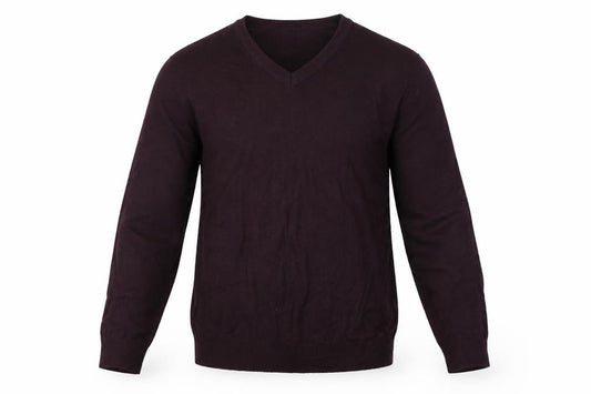Front view of Capsule men’s purple jumper, size M