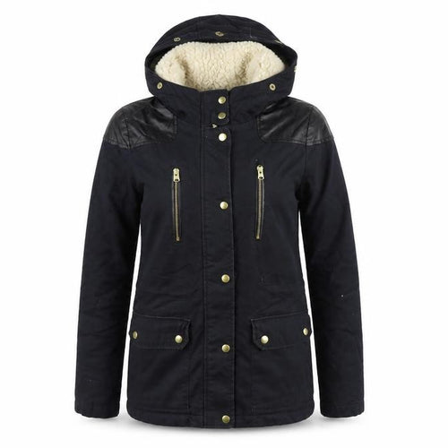 Topshop Womens Black   Parka Coat Size 8