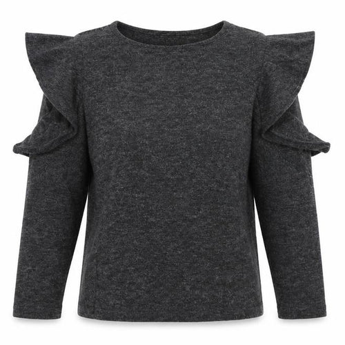 Zara Womens Grey   Basic T-Shirt Size S  - Cold Shoulder