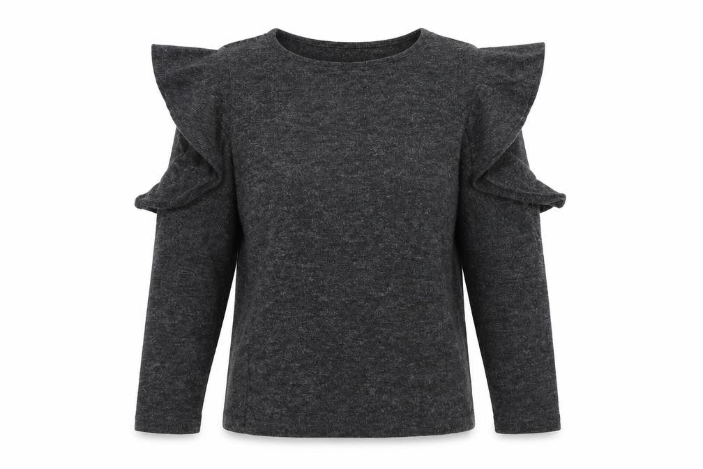 Zara Womens Grey   Basic T-Shirt Size S  - Cold Shoulder