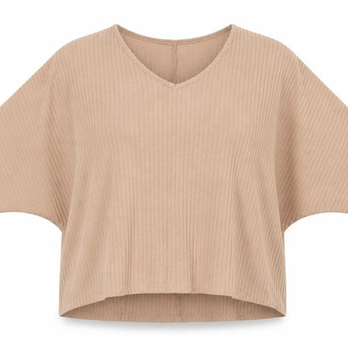 New Look Womens Beige Striped Knit Pullover Jumper Size M