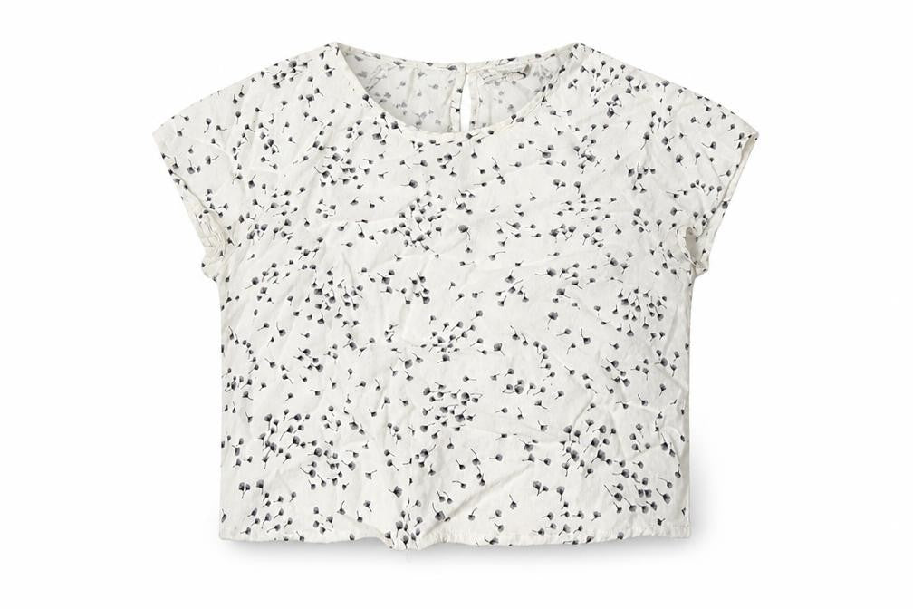 Bershka Womens White Floral  Basic T-Shirt Size L