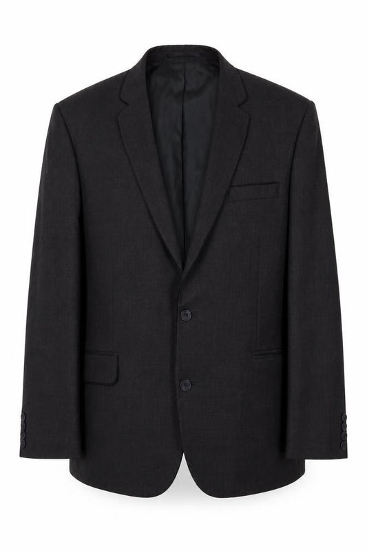 Front view of F&F men’s grey jacket suit jacket, size L