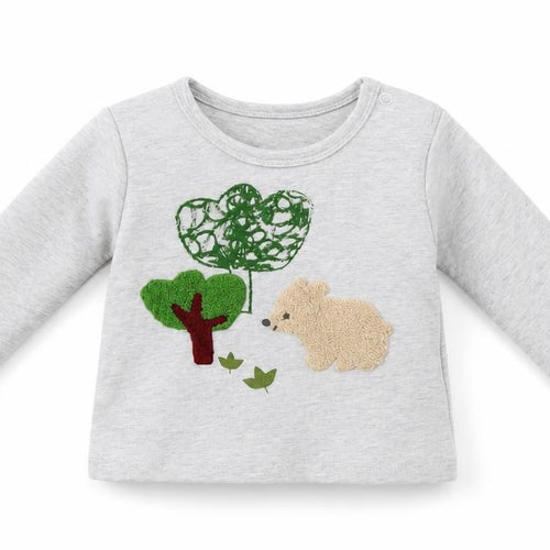 Marks and Spencer  Grey Animal Print  Pullover T-Shirt Size 0-3 Months