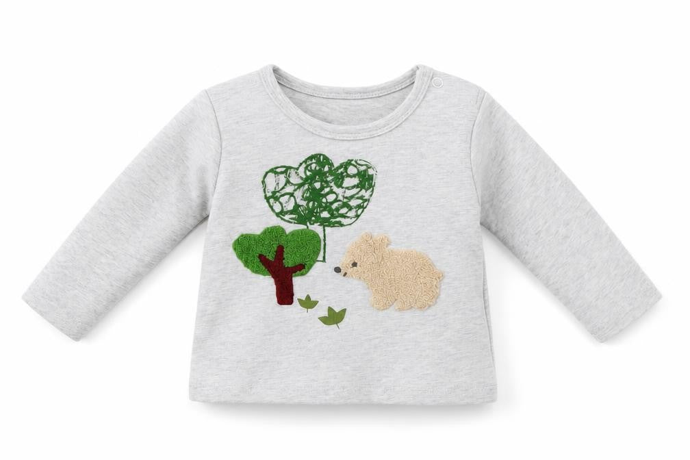 Marks and Spencer  Grey Animal Print  Pullover T-Shirt Size 0-3 Months