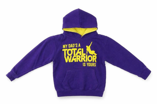 Front view of Cotton Ridge boys’ purple pullover hoodie, size 5-6, years