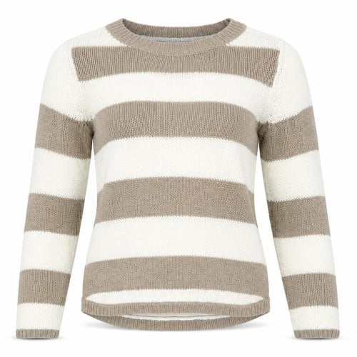C&A Womens Ivory Striped  Pullover Jumper Size S