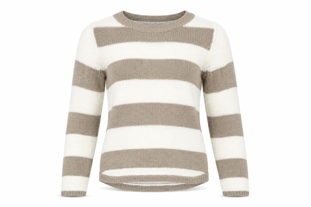 C&A Womens Ivory Striped  Pullover Jumper Size S