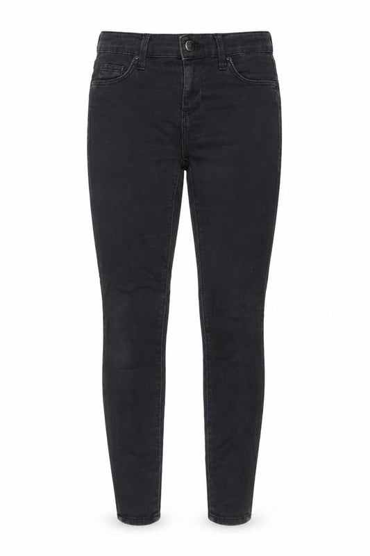 Front view of Topshop women’s grey skinny jeans, size UK 26, 30-inch leg