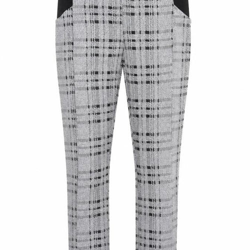CAMEO ROSE Womens Grey Check  Jegging Trousers Size 14 L28 in