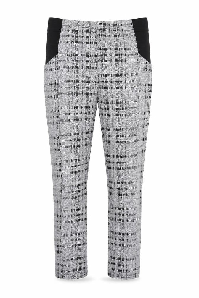 CAMEO ROSE Womens Grey Check  Jegging Trousers Size 14 L28 in