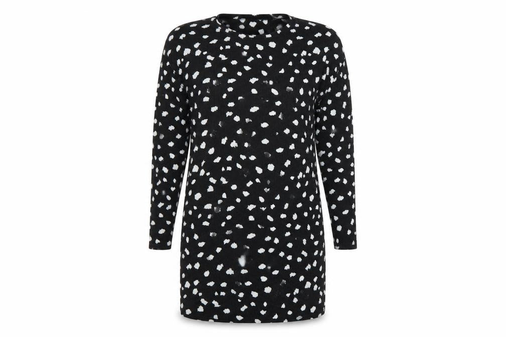 F&F Womens Black Polka Dot  Jumper Dress  Size 12