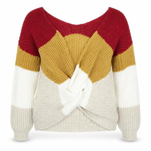 Preworn Womens Multicoloured Striped  Pullover Jumper Size 16