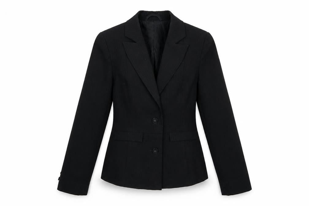 E-vie Womens Black  Rayon Jacket Blazer Size 10