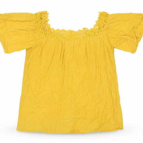 Pep&co Womens Yellow   Basic Blouse Size 8