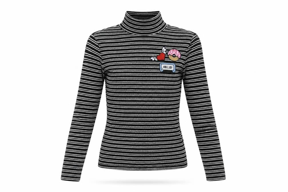 Zara Womens White Striped  Basic T-Shirt Size 6