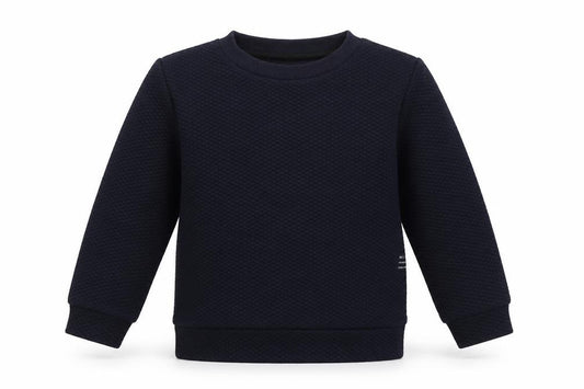 Front view of Primark boys’ blue pullover sweatshirt, size 3-4, years