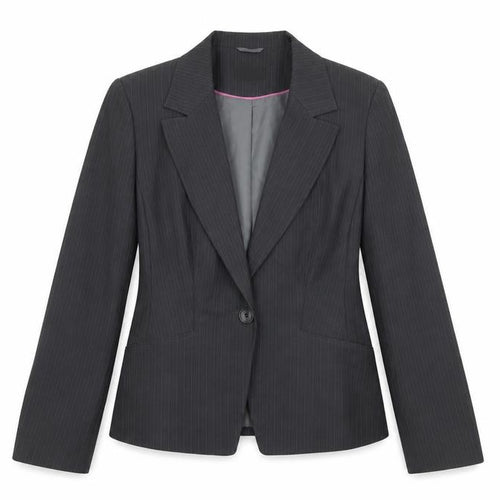 George Womens Grey Striped  Jacket Suit Jacket Size 14