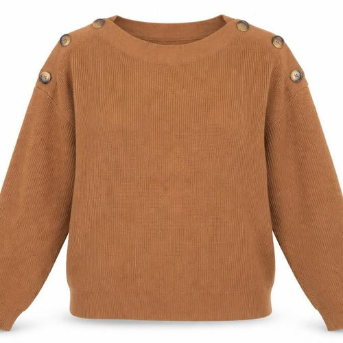 Brave Soul Womens Brown  Knit Pullover Jumper Size S