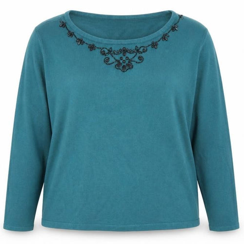 BM Womens Blue  Knit Pullover Jumper Size XL