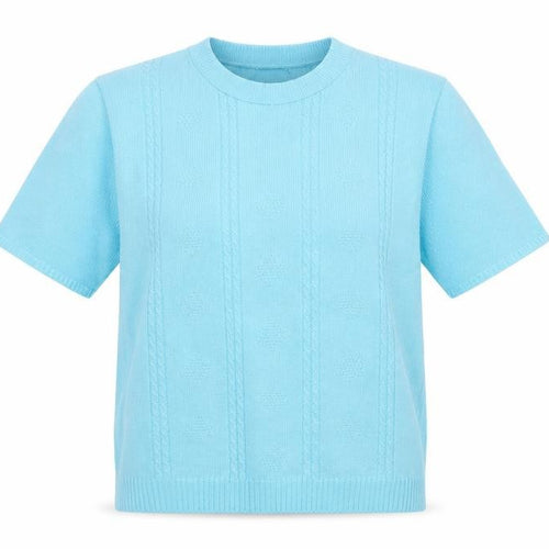 Pure & Natural Womens Blue   Basic T-Shirt Size M