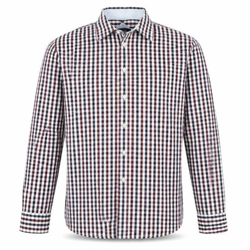 MCNEAL Mens Blue Check   Button-Up Size L