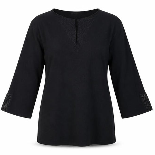 Sky Womens Black   Jersey Blouse Size 4