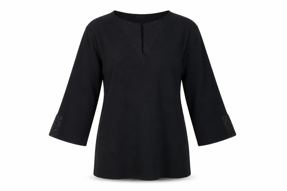 Sky Womens Black   Jersey Blouse Size 4