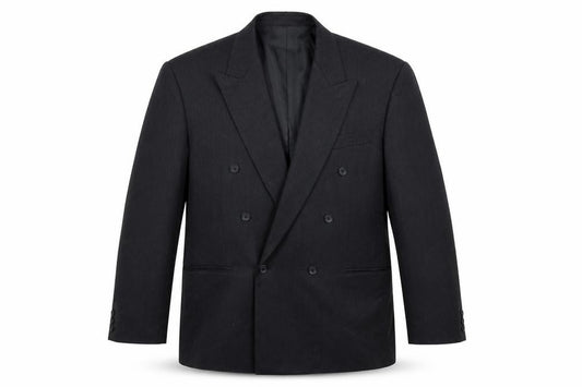 Front view of C&A men’s black jacket suit jacket, size L