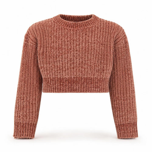 New Look Girls Orange  Knit Pullover Jumper Size 9 Years