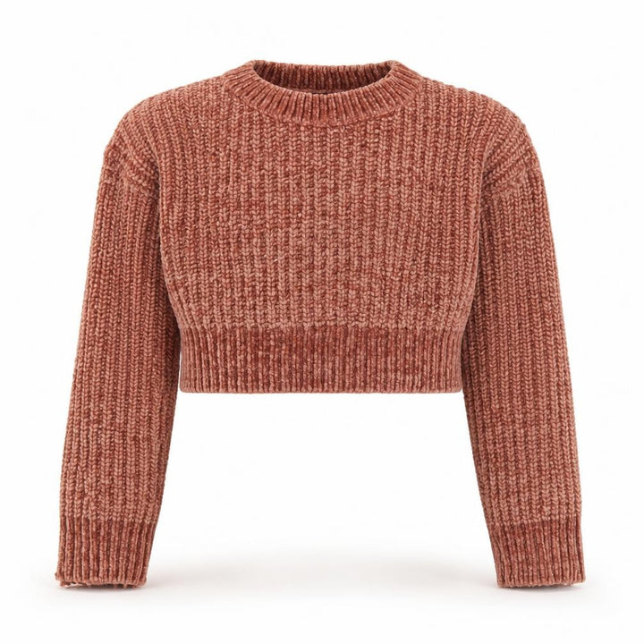 New Look Girls Orange Knit Pullover Jumper Size 9 Years