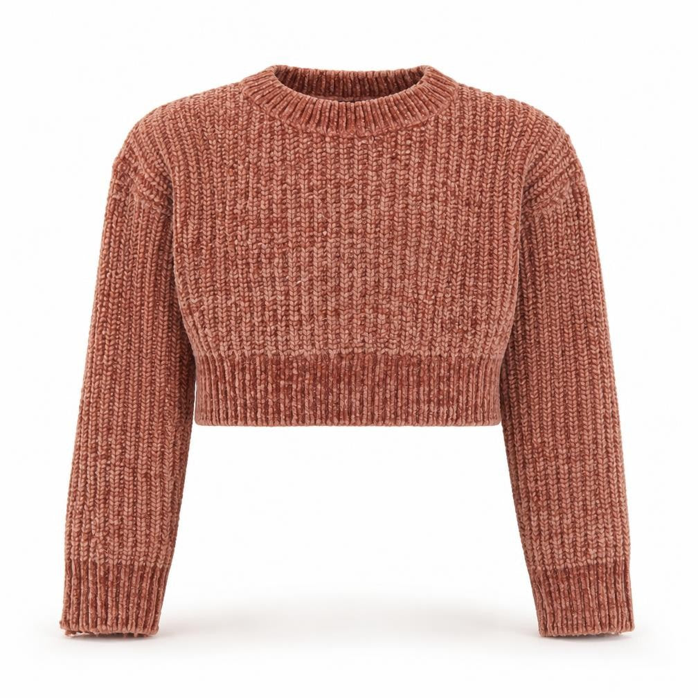 New Look Girls Orange  Knit Pullover Jumper Size 9 Years