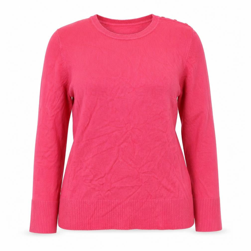 Front view of Atmosphere women’s pink knit jumper, size UK 18